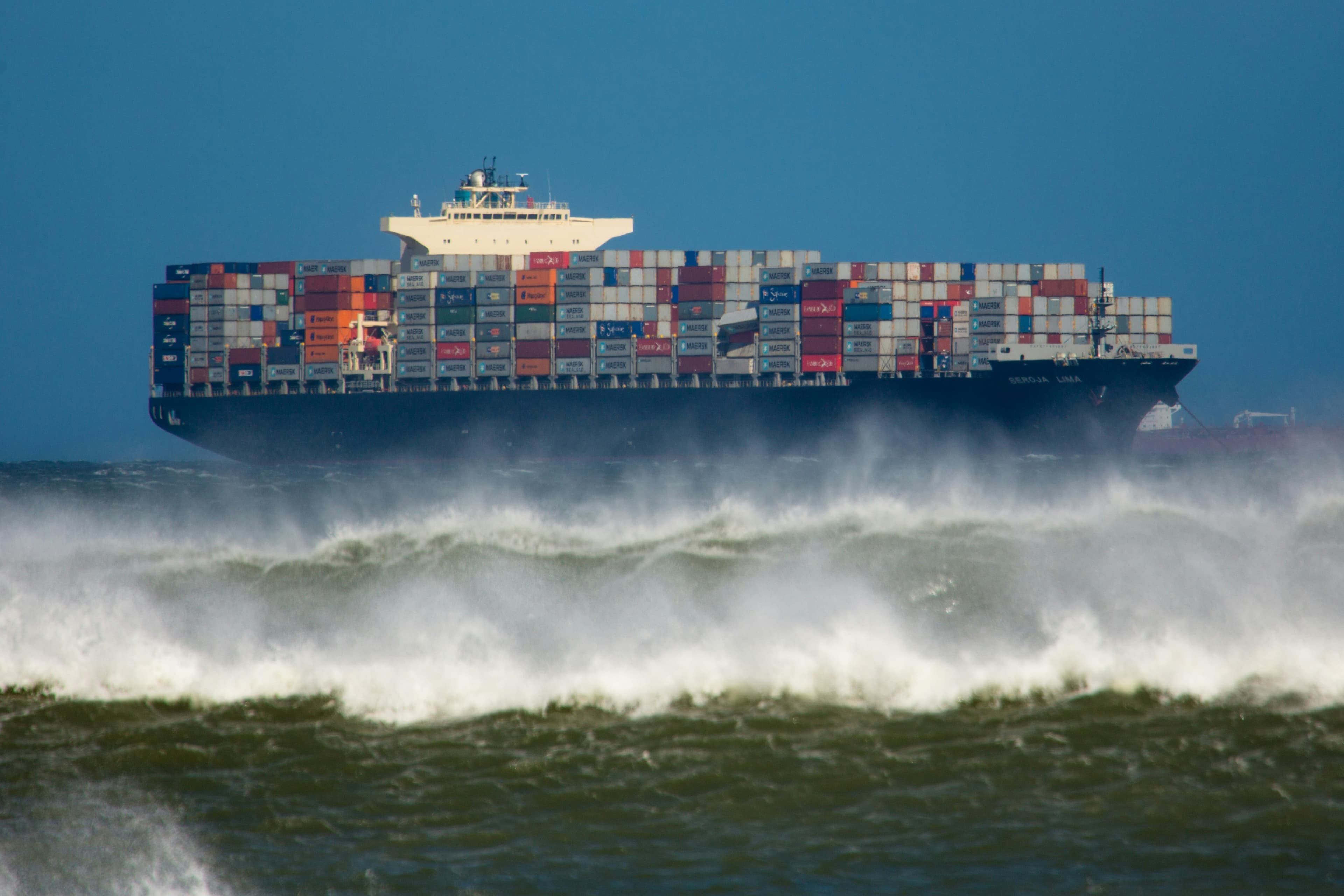 Global logistics operations with cargo containers