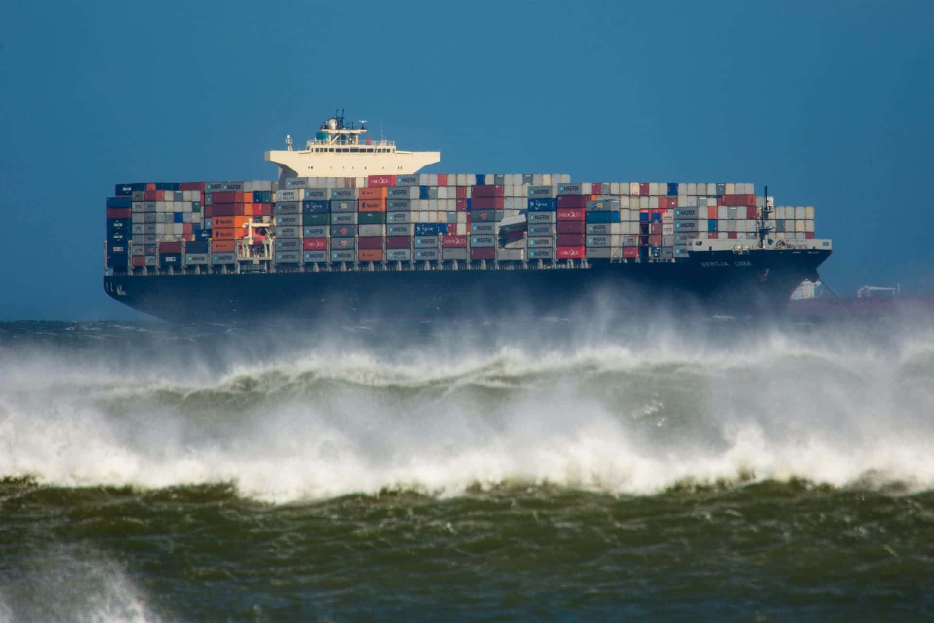 Global logistics operations with cargo containers